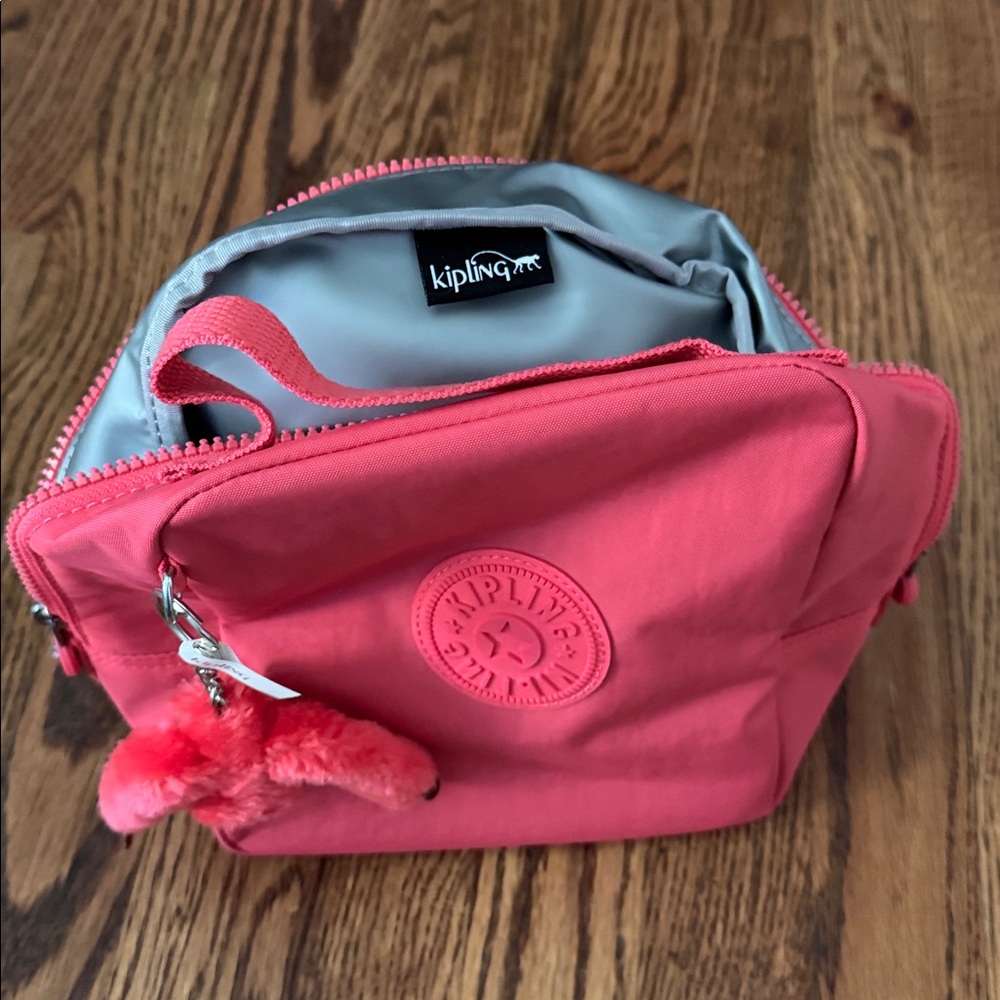 Kipling Pink Mini Backpack with Keychain - Picture 3 of 3